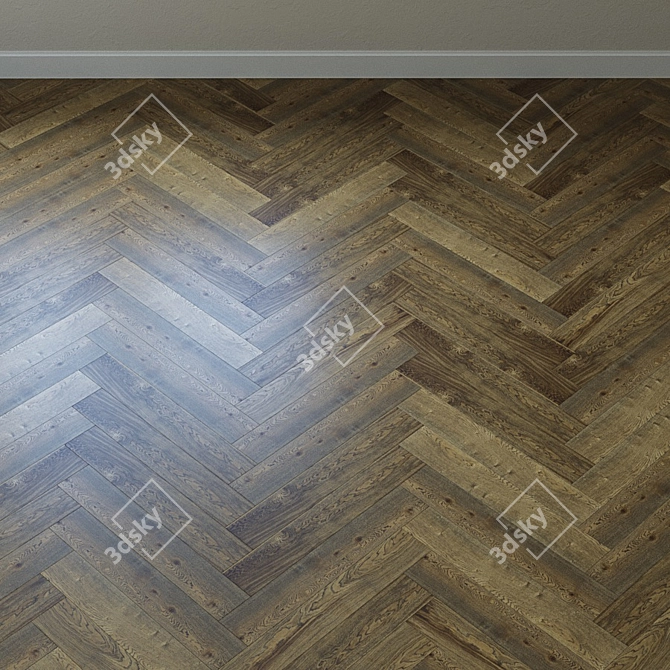 French Oak Parquet Board 3D model image 4