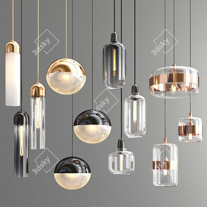 Modern Hanging Lights_66 3D model image 1