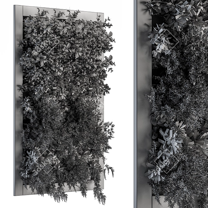 Rustic Vertical Plant Frame 3D model image 4