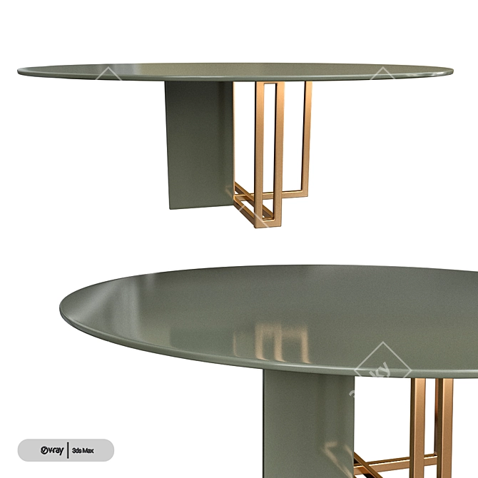 Contemporary Meridiani Plinto Table 3D model image 1