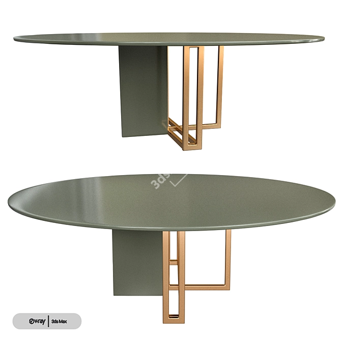 Contemporary Meridiani Plinto Table 3D model image 2