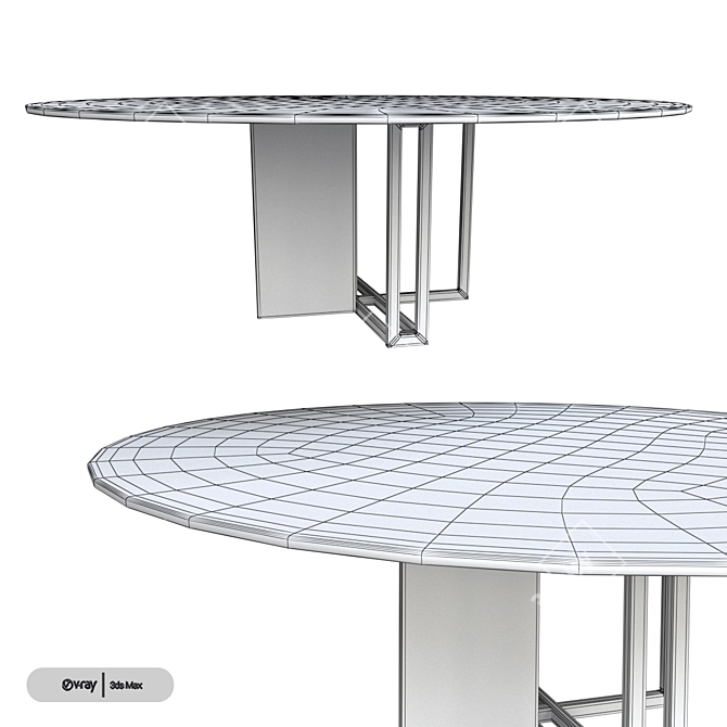 Contemporary Meridiani Plinto Table 3D model image 3