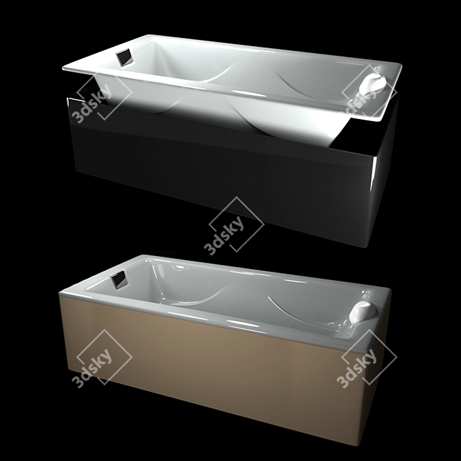 Luxury Whirlpool Bath Tub 3D model image 3