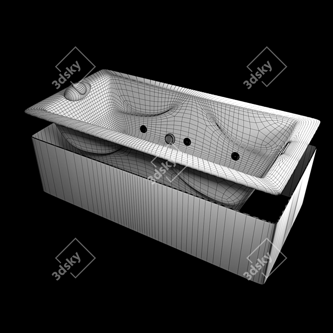 Luxury Whirlpool Bath Tub 3D model image 5