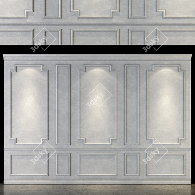 Modern Wall Panel 089 3D model image 1