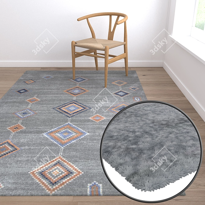 Luxury Carpets Set - High-Quality Textures | 3 Variants 3D model image 5