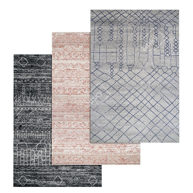 Premium Carpet Set: High-Quality Textures, Multiple Variations 3D model image 1