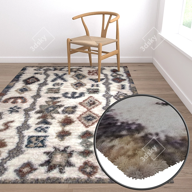 High-Quality Carpets Set 3D model image 5