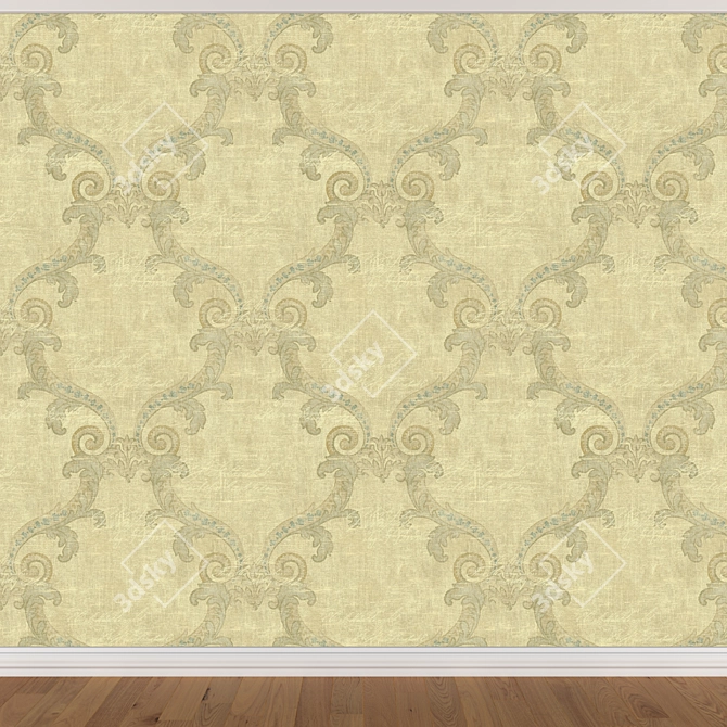 Seamless Wallpaper Set - 3 Colors 3D model image 3