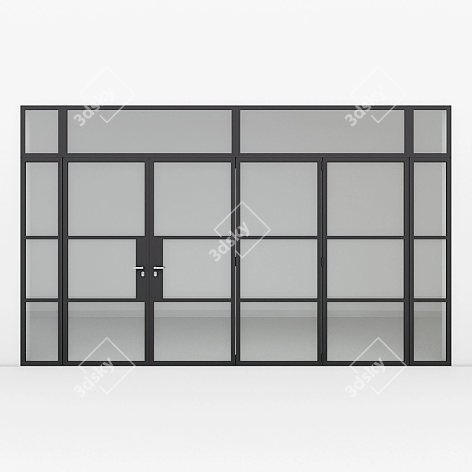 Premium Aluminum Door 9: Vray & Corona Renders 3D model image 3