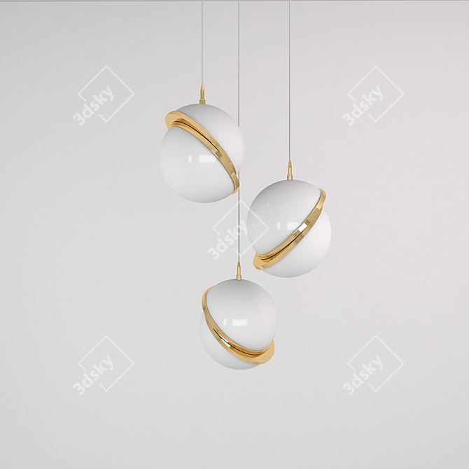 Modern Sphere Pendant Lamp 3D model image 1