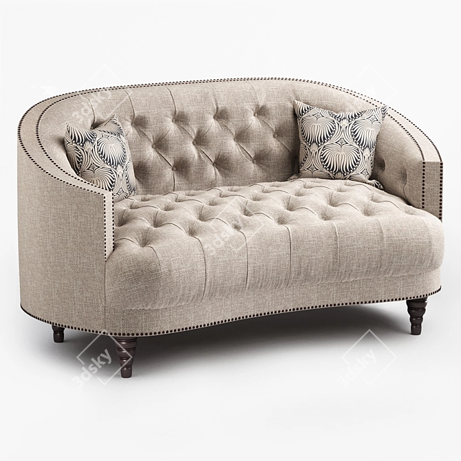 Coaster Avonlea Loveseat: Sleek and Stylish Upholstered Seating 3D model image 1