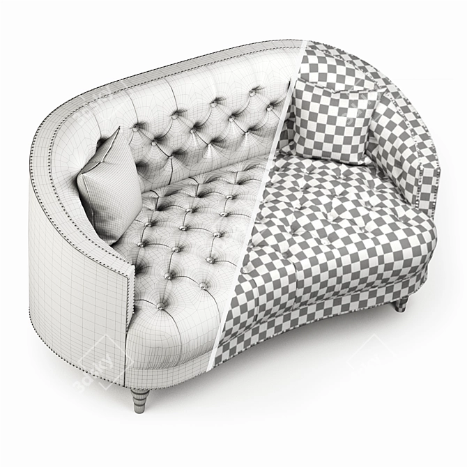 Coaster Avonlea Loveseat: Sleek and Stylish Upholstered Seating 3D model image 4