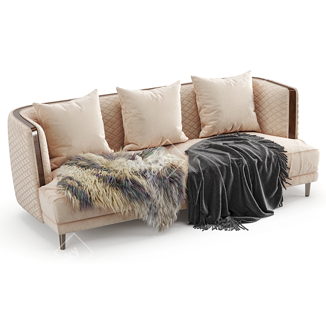 Luxurious Bentley Stamford Sofa 3D model image 2