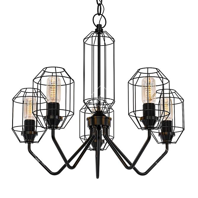 Vitaluce V4428-1/5 Pendant Chandelier 3D model image 1