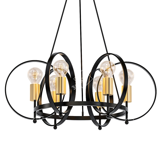 Elegant Liberty Pendant Chandelier 3D model image 1