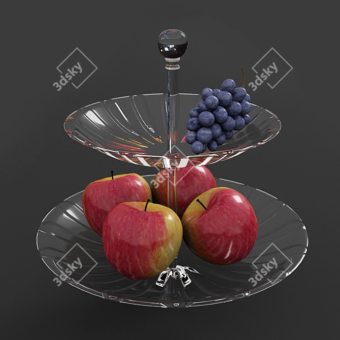 Elegant Fruit Vase 3D model image 1