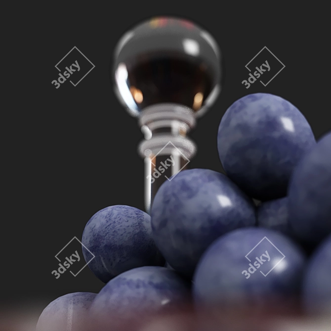 Elegant Fruit Vase 3D model image 2