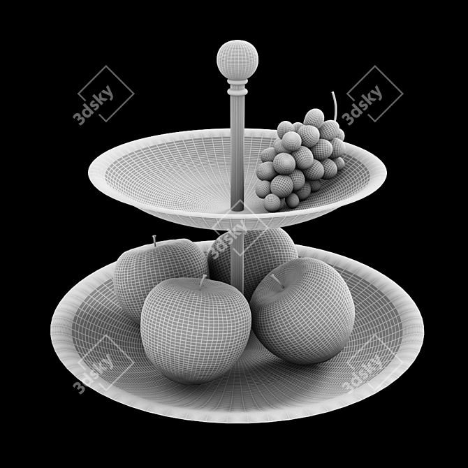 Elegant Fruit Vase 3D model image 4