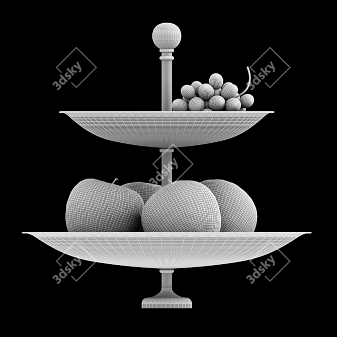 Elegant Fruit Vase 3D model image 5