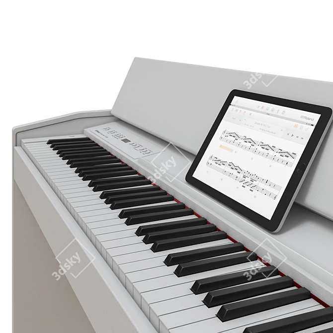 Roland F-140R Digital Piano 3D model image 2