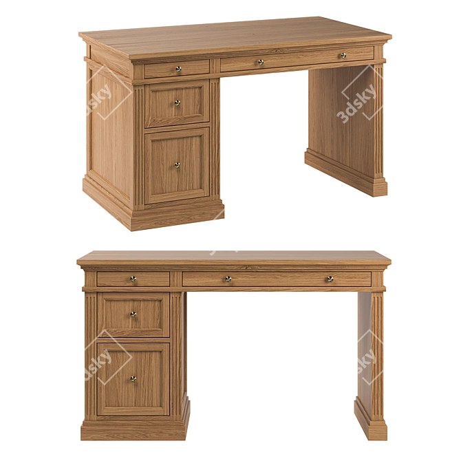 Emma Writing Desk: Stylish and Functional 3D model image 1