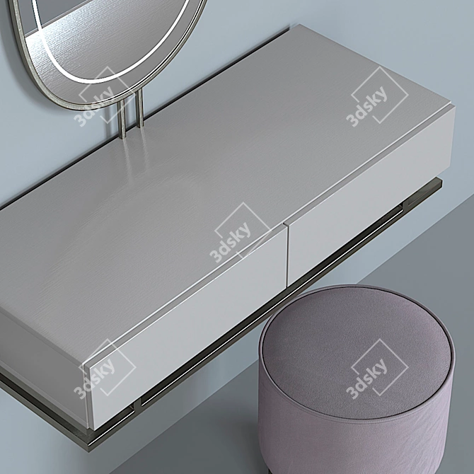 Elegant Console Table with Mirror 3D model image 5