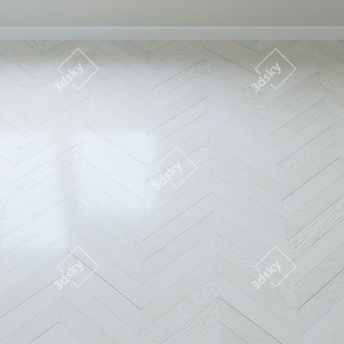 Title: Upofloor White Oak Parquet Board 3D model image 3