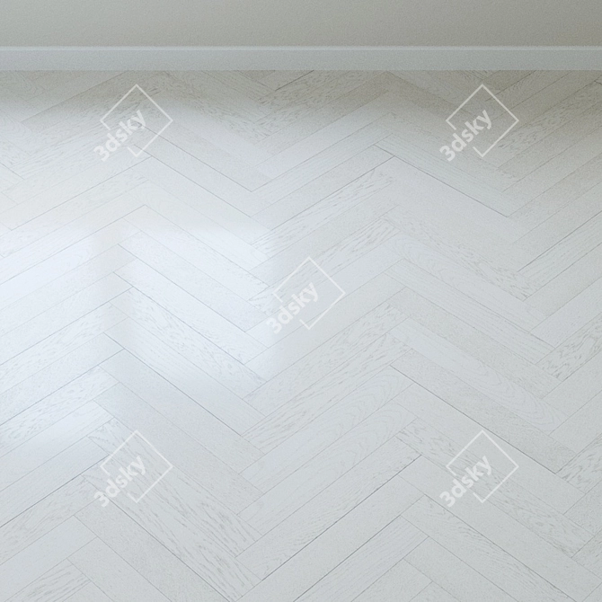 Title: Upofloor White Oak Parquet Board 3D model image 4