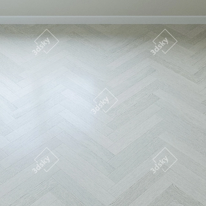 French Oak Chevron Parquet Board 3D model image 4