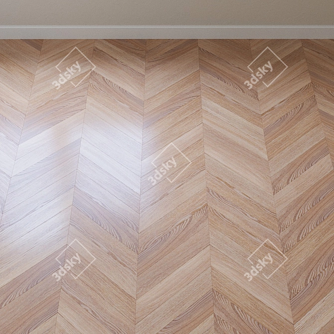 Upofloor Oak Parquet Board: French Tree Design 3D model image 3