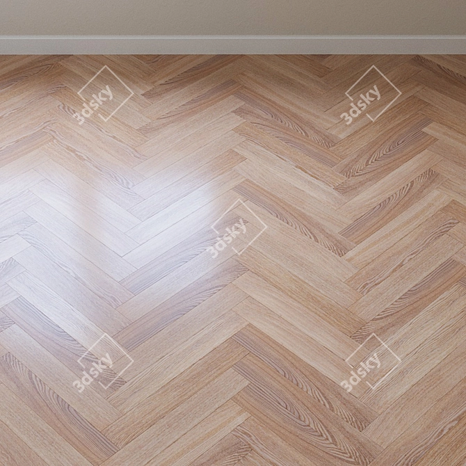 Upofloor Oak Parquet Board: French Tree Design 3D model image 4