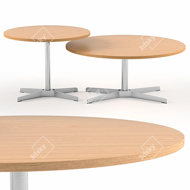 Stylish Thonet 1808 Low Table 3D model image 1