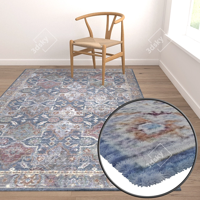 Luxury Texture Carpets Set 3D model image 5