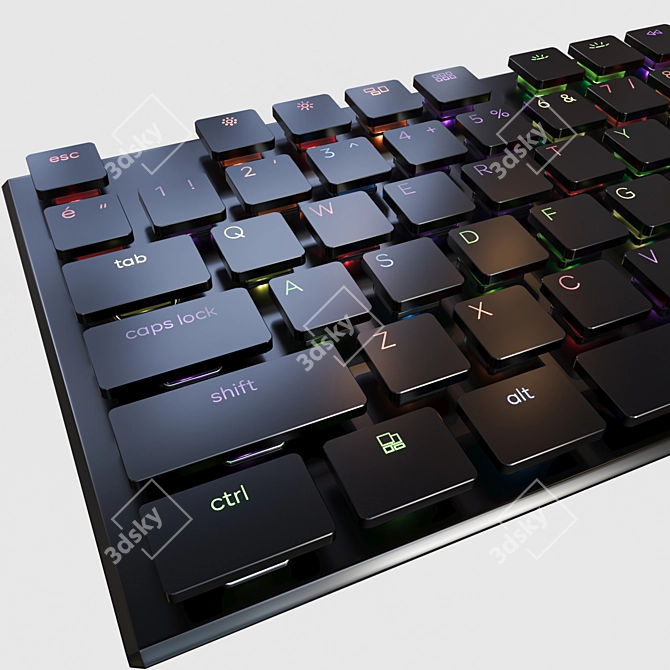 Keychron K1 Mechanical Keyboard: Compact and Ergonomic 3D model image 1