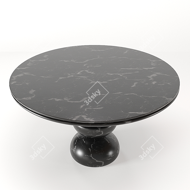 Elegant Marble Dining Table 3D model image 3