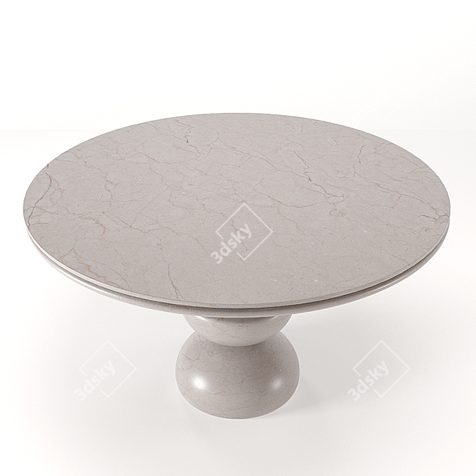 Elegant Marble Dining Table 3D model image 5