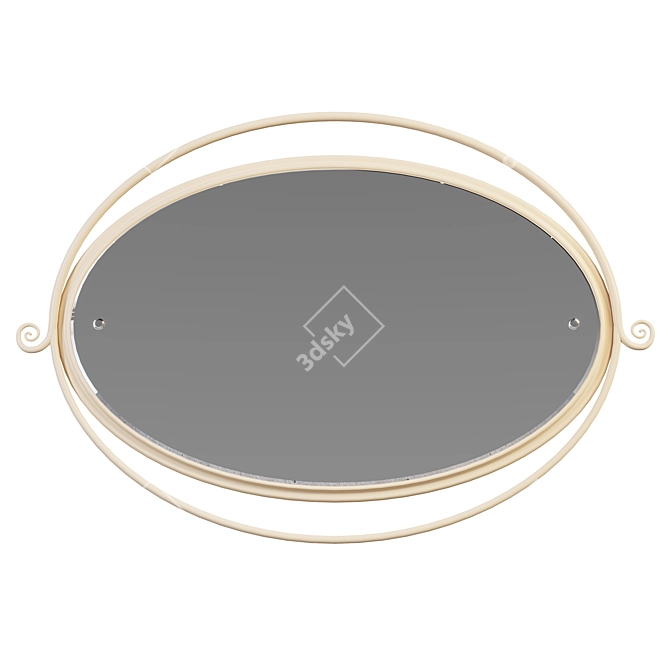 Elegant Wall Mirror Shanel 3D model image 1