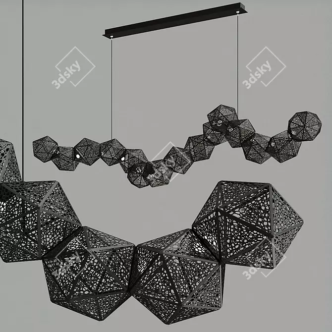 Modern Forms Riddle Linear Suspension Light 3D model image 1