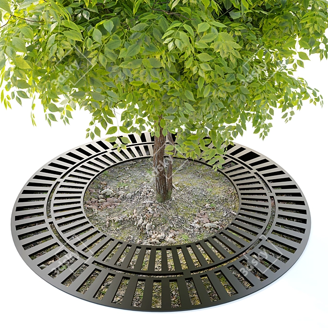 Metal Grate Tree - Detachable Parts 3D model image 2