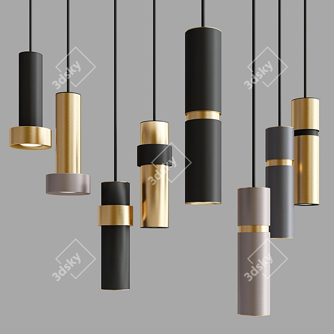 Elegant BRESSO Pendant Light 3D model image 1