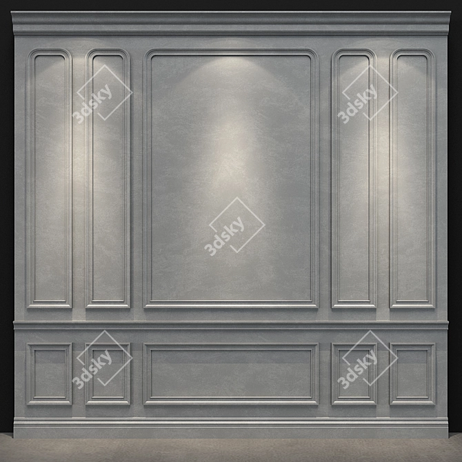 Elegant Wall Panel 091 3D model image 1