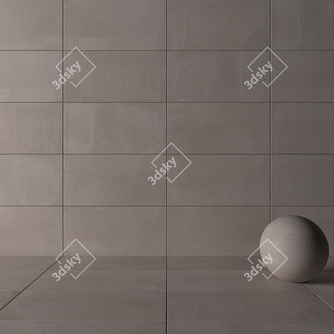 Concrete Wall Tiles: Concrea Bone Collection 3D model image 3