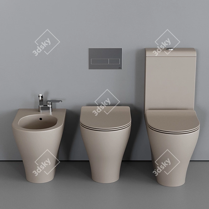 Ceramica Flaminia App WC - Stylish Close-Coupled Ceramic Toilet 3D model image 3