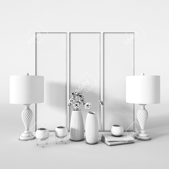 Decorative Set for Vray & Corona 3D model image 3