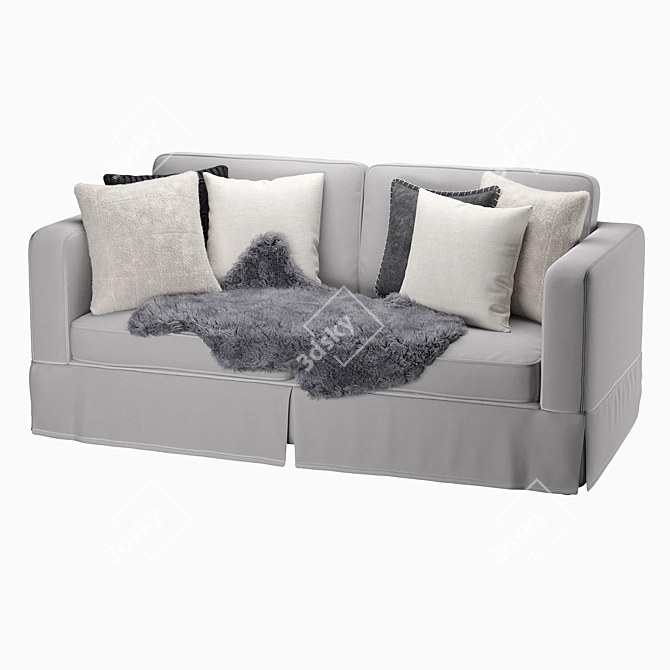 Modern Fabric Sofa: V-Ray/Corona, Realistic Design 3D model image 2