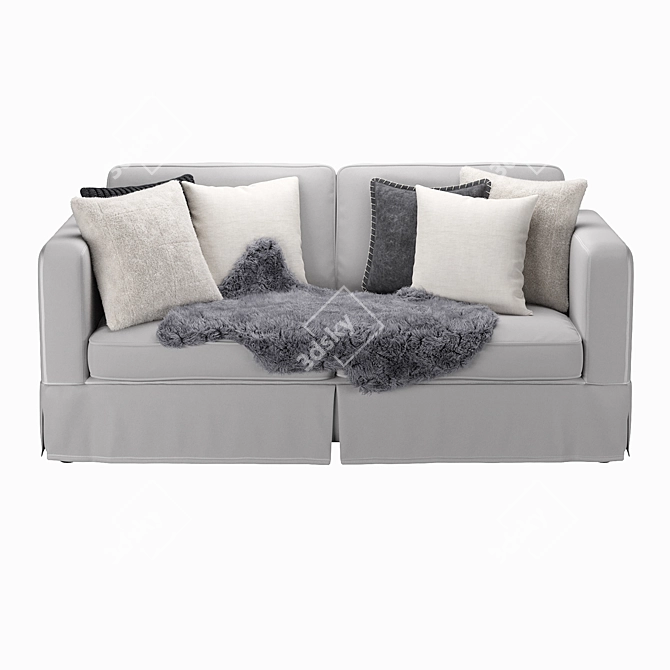 Modern Fabric Sofa: V-Ray/Corona, Realistic Design 3D model image 3