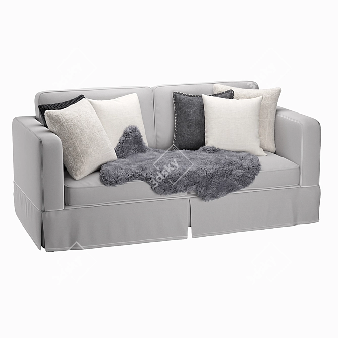 Modern Fabric Sofa: V-Ray/Corona, Realistic Design 3D model image 4