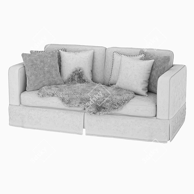 Modern Fabric Sofa: V-Ray/Corona, Realistic Design 3D model image 5