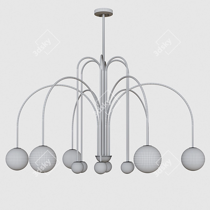 Designer Sphere Pendant Lights 3D model image 2